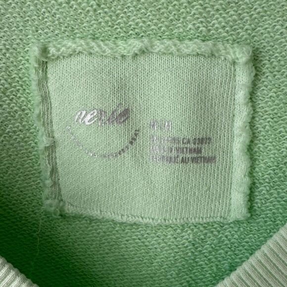 Aerie Mint Find Your Moment in the Sun Oversized V Neck Pullover Sweatshirt - Picture 3 of 4